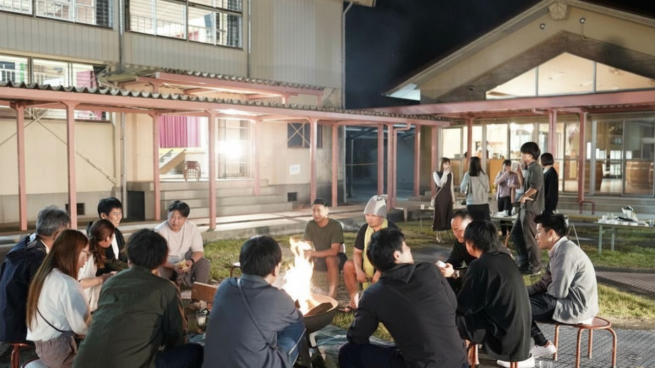 YAMAGA BASE で開催された企業合宿・チームビルディングの様子